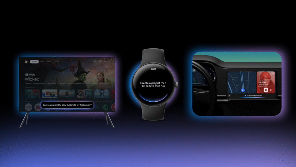 TAS Gemini Across Devices Blog Header.width 1300 Toolz Guru Gemini is coming to watches, cars, TV and XR devices